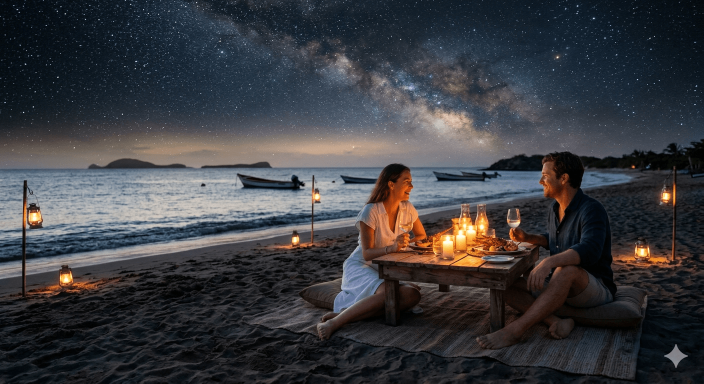 💕Dining Barefoot in the Sand